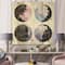 Designart - Moon Phases With Stars and Sky - Bohemian & Eclectic Print on Natural Pine Wood